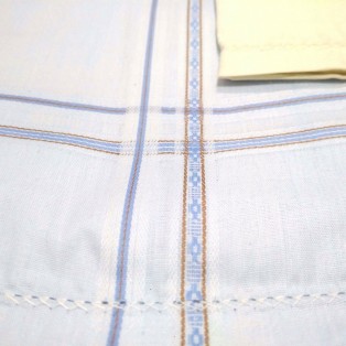 SET 3 Men's Gents Solid Plain Cotton Handkerchief Hanky BIG LARGE Wedding Gift 8